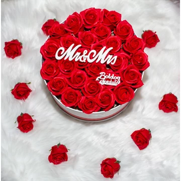 Nagy Szerelmes vörös örökrózsa Box