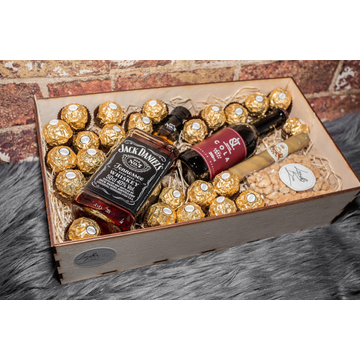Jack Daniel's ital Wood Box - fa ajándék láda