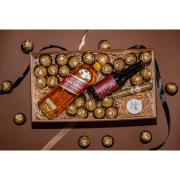 Johnnie Walker Wood Box - fa ajándék láda