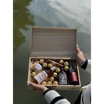 Jim Beam whiskey Bin Box - fa ajándék lezárható láda ital Box Jim Beam whiskey Bin Box - fa ajándék lezárható láda ital Box