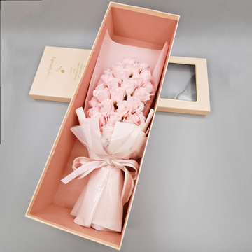 Valentin napi box Exclusive ajándék Örökrózsa csokor dobozban választható szín