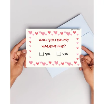 "Be my Valentine" - vicces szerelmes ajándékkártya