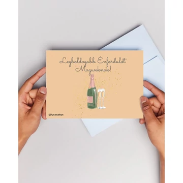 "Boldog évfordulót magunknak!" - ajándékkártya (a hátuljára lehet kézzel írni!)