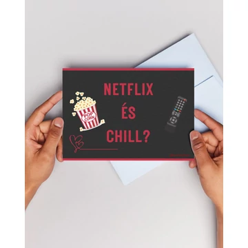 "Netflix és Chill?" - ajándékkártya (a hátuljára lehet kézzel írni!)