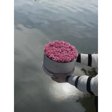 Örökrózsa Box, ajándék doboz 22x17 cm mályva Örökrózsa Box, ajándék doboz 22x17 cm mályva