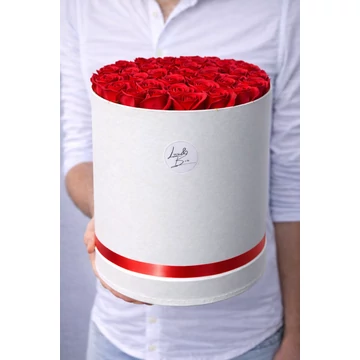 Magas henger szappanrózsa doboz 30 cm