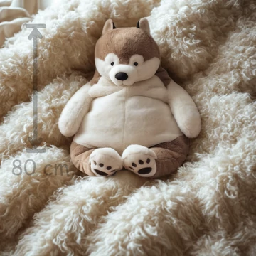 Hus-Kyun ハスキュン 80 cm plüss husky kutya ülő