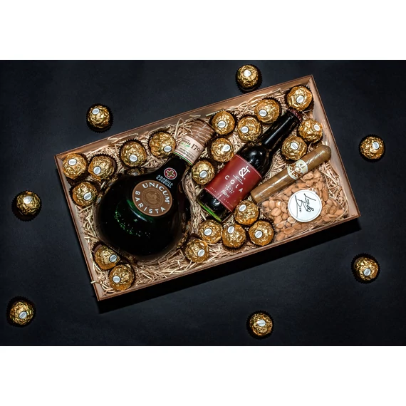 Unicum Barista ital Wood Box - fa ajándék láda 