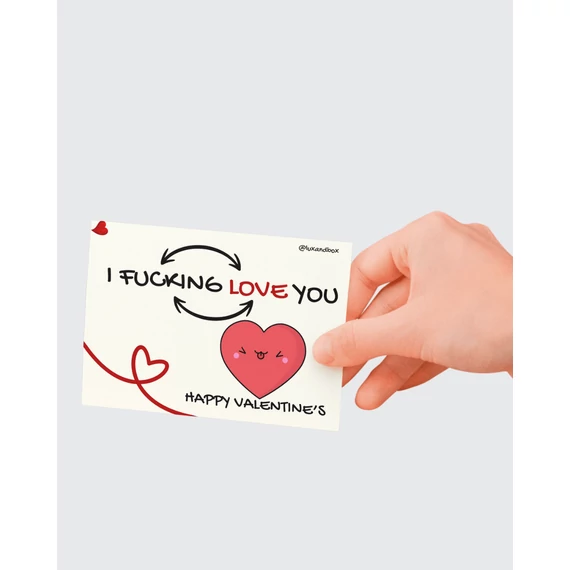"I fuckin love you"" - vicces szerelmes ajándékkártya