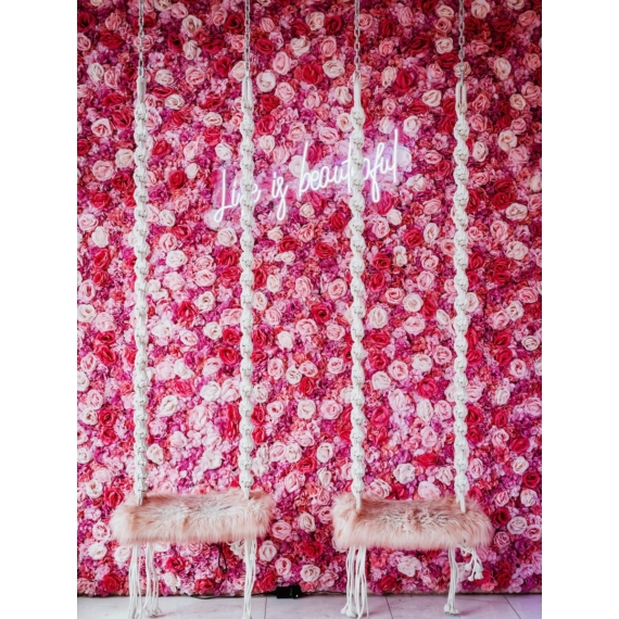 Bérelhető virágfal sötét rózsaszín 150x200 cm /nap