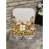 Kép 1/2 - Adventi asztaldísz Box - karácsonyi dekoráció bőröndben - arany